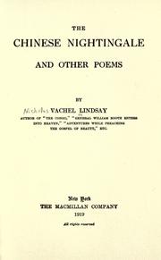 Cover of: The Chinese nightingale by Vachel Lindsay