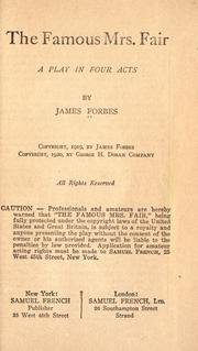 Cover of: The famous Mrs. Fair by Forbes, James