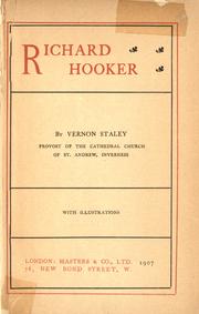 Cover of: Richard Hooker. -- by Vernon Staley