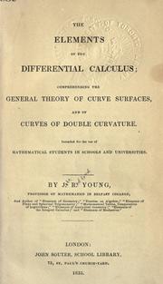 Cover of: The elements of the differential calculus by John Radford Young, John Radford Young