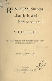 Business success by MacDonald, John