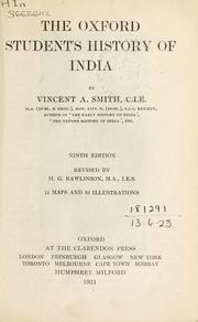 Cover of: The Oxford student's history of India by Vincent Arthur Smith, Vincent Arthur Smith