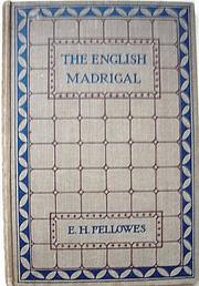 Cover of: English madrigal