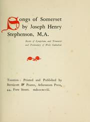 Cover of: Songs of Somerset