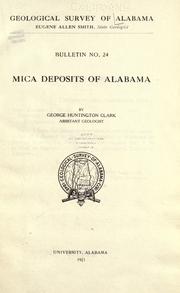 Cover of: Mica deposits of Alabama