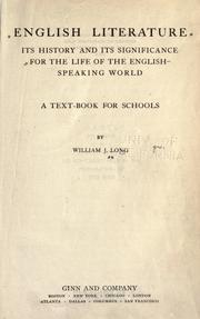 Cover of: English literature by William J. Long
