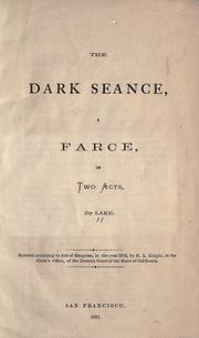 Cover of: The dark seance