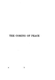 Cover of: The coming of peace by Gerhart Hauptmann