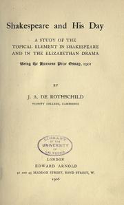 Cover of: Shakespeare and his days by J. A. De Rothschild