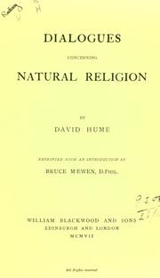 Cover of: Dialogues concerning natural religion by David Hume