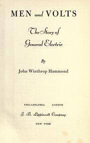 Cover of: Men and volts by John Winthrop Hammond