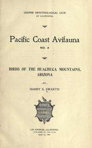 Cover of: Birds of the Huachuca mountains, Arizona by Harry S. Swarth