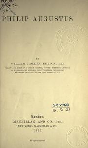 Cover of: Philip Augustus. by William Holden Hutton