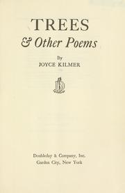 Cover of: Trees & other poems. by Joyce Kilmer