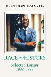 Cover of: Race and History | John Hope, Franklin