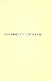 Cover of: How England is governed. by Charles Frederick Guerney Masterman