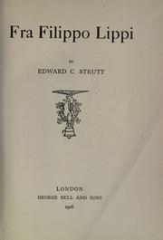 Cover of: Fra Filippo Lippi. by Edward C Strutt