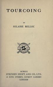 Cover of: Tourcoing by Hilaire Belloc
