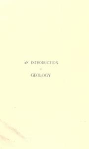 cover of An introduction to geology