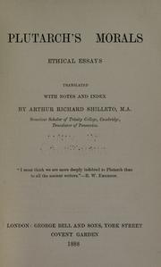 Cover of: Plutarch's Morals by Plutarch