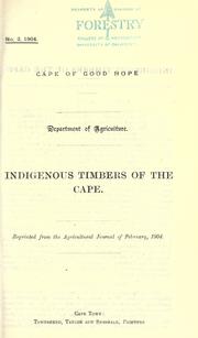 Cover of: Indigenous timbers of the Cape ...