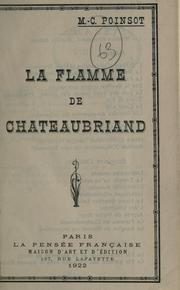 Cover of: La flamme de Chateaubriand.