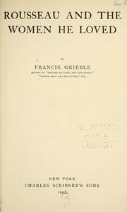 Cover of: Rousseau and the women he loved