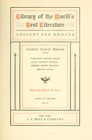 Cover of: Library of the world's best literature, ancient and modern
