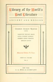 Library of the world's best literature, ancient and modern by Charles Dudley Warner