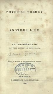 Cover of: Physical theory of another life
