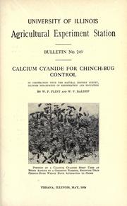 Cover of: Calcium cyanide for chinch-bug control