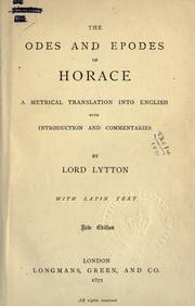Cover of: Odes and epodes by Horace