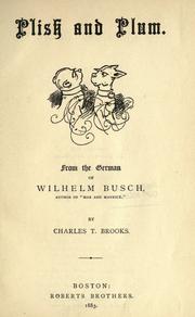 Cover of: Plish and Plum: from the German of Wilhelm Busch