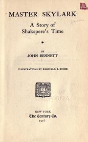 Cover of: Master Skylark by Bennett, John, Bennett, John