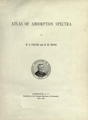 Cover of: Atlas of absorption spectra by Horace S. Uhler