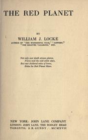Cover of: The red planet by William John Locke