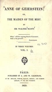 Cover of: Anne of Geierstein by Sir Walter Scott