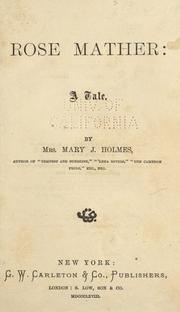 Cover of: Rose Mather by Mary Jane Holmes