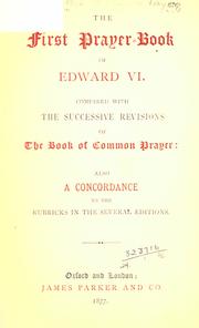 Cover of: The first Prayer-Book of Edward VI by 