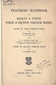 Teachers' handbook to Mackay and Curtis' first and second French books