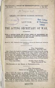 Cover of: Leland and Empire harbors, Michigan. by United States. Army. Corps of Engineers.