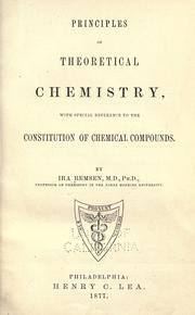 Principles of theoretical chemistry by Ira Remsen