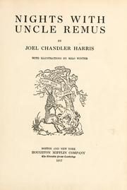 Cover of: Nights with Uncle Remus by Joel Chandler Harris