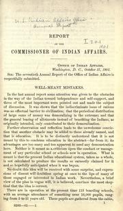 Cover of: Annual report of the Commissioner of Indian Affairs, for the year  by United States. Office of Indian Affairs.