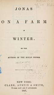 Cover of: Jonas on a farm in winter.