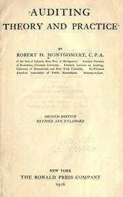 Cover of: Auditing by Robert Hiester Montgomery, Vincent M. O'Reilly, Patrick J. McDonnell, Barry N. Winograd, James S. Gerson, Henry R. Jaenicke, Robert Hiester Montgomery