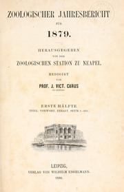 Cover of: Zoologischer Jahresbericht. by 