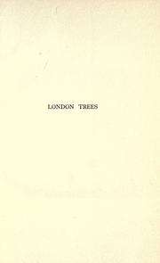 Cover of: London trees. by A. D. Webster