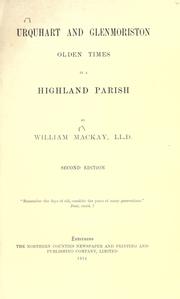 Cover of: Urquhart and Glenmoriston by Mackay, William
