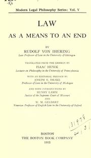 Zweck im recht by Rudolf von Jhering